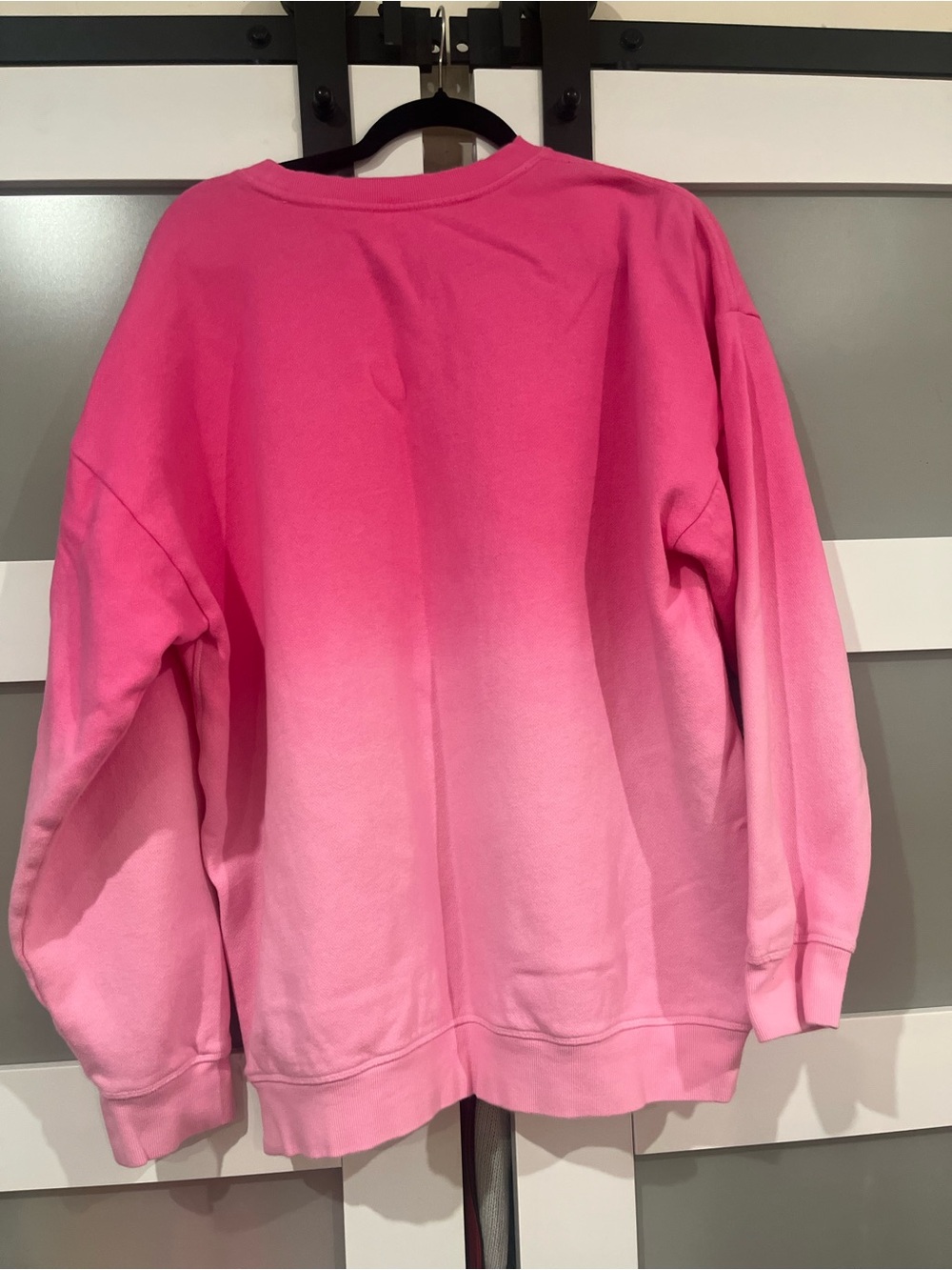 PINK Victoria's Secret Ombre Hot Pink Crewneck Sweatshirt - Picture 2 of 3